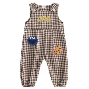 Cookie Monster Romper First Birthday Clothes Sesame Street Outfit Dress